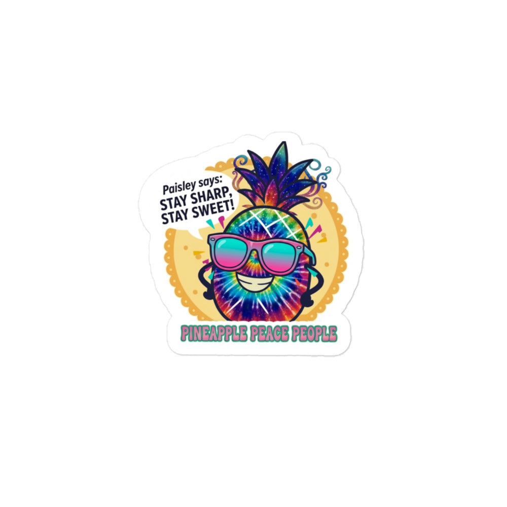 Stay sharp stay sweet sticker